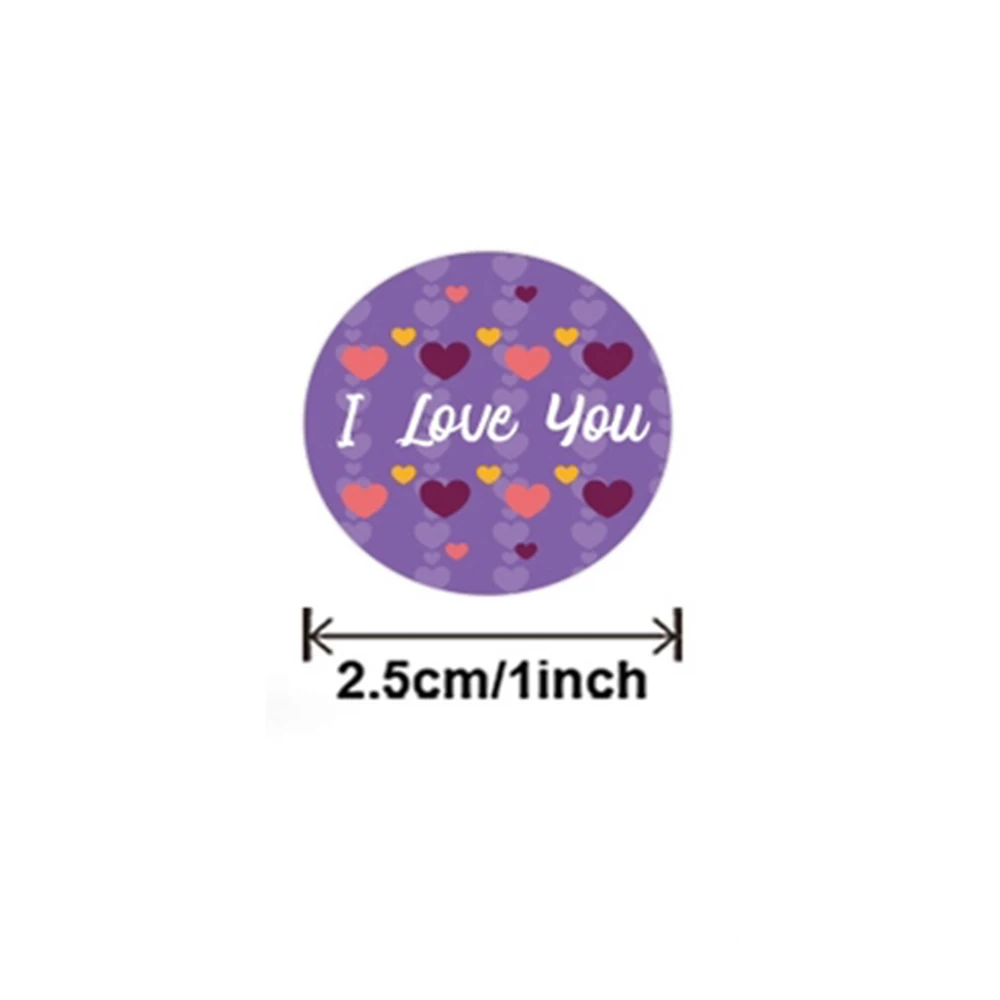 50-500pcs Stickers Happy Valentines Day Gift Seal Sticker Paper Labels Wedding Party Packaging Supplies Decoration DIY Crafts