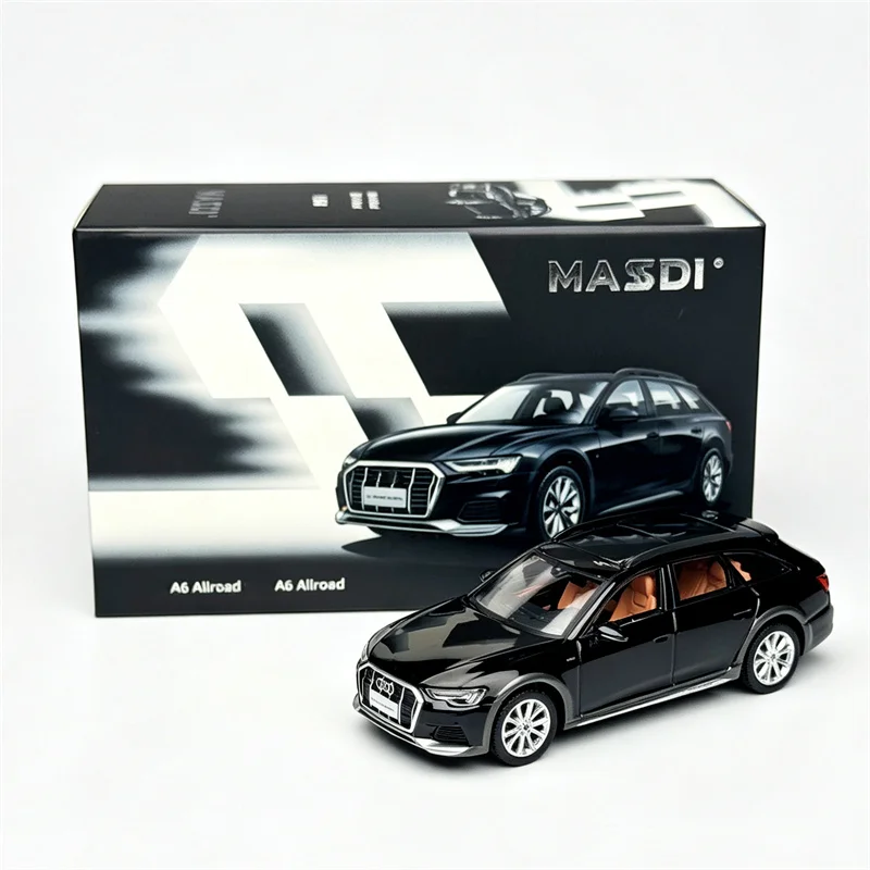 MASDI 1:64A6 C8 Allroad Black White Silver Diecast Model Car
