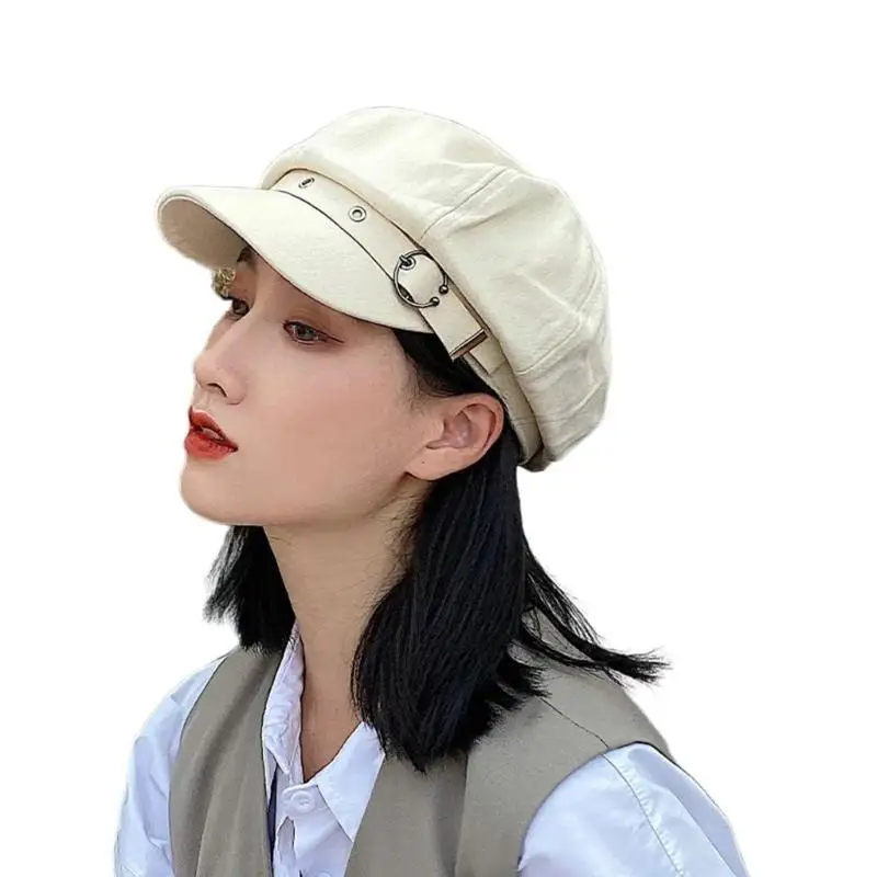 652F قبعة بيريه على الطراز الفرنسي للبالغين، قبعة مثمنة للسفر، قبعة بيريه للتصوير الفوتوغرافي #5