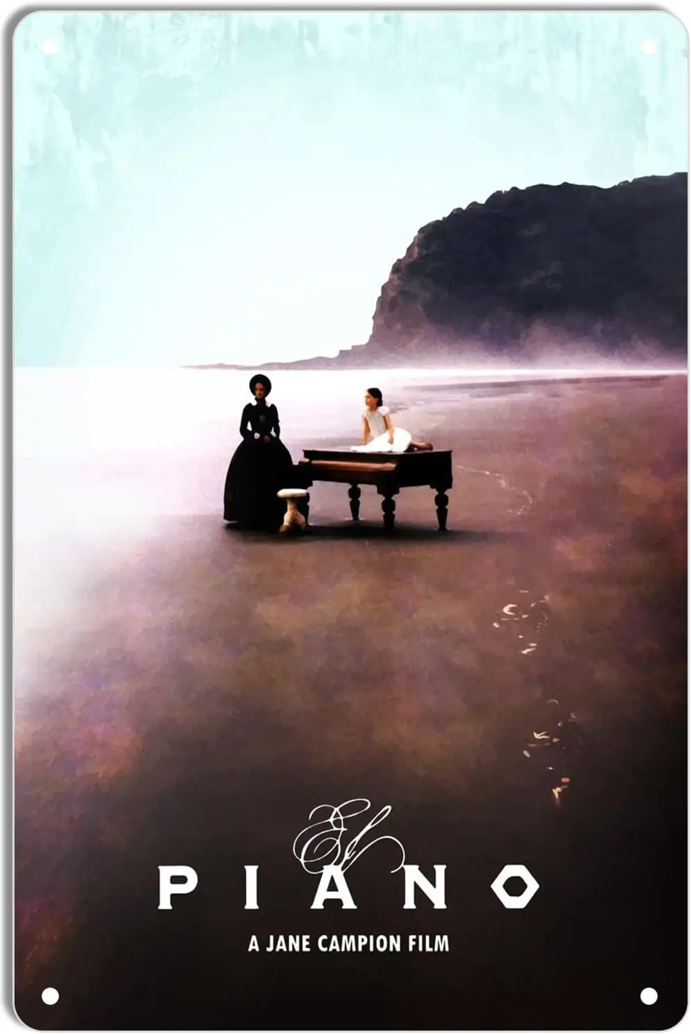 Metal Tin Sign The Piano Minimal Movie Posters for Home Theater Decor and Retro Wall Art 8x12 Inch