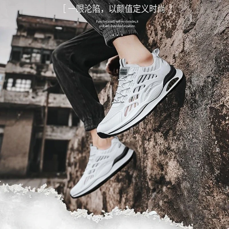 2024 Latest Fashion Men\'s Sports Shoes Lightweight Wear resistant Anti slip Running Shoes Casual White Shoes for Men