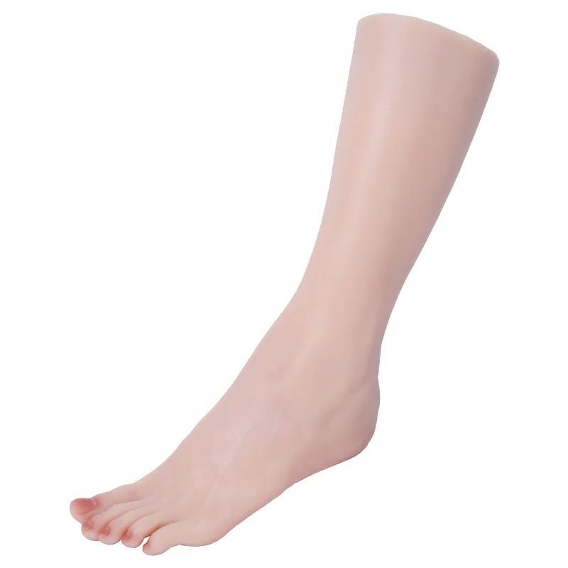 Long Leg All Bone Platinum Silicone Foot Mannequin With Bones Ankle Sole and Toes Size 39