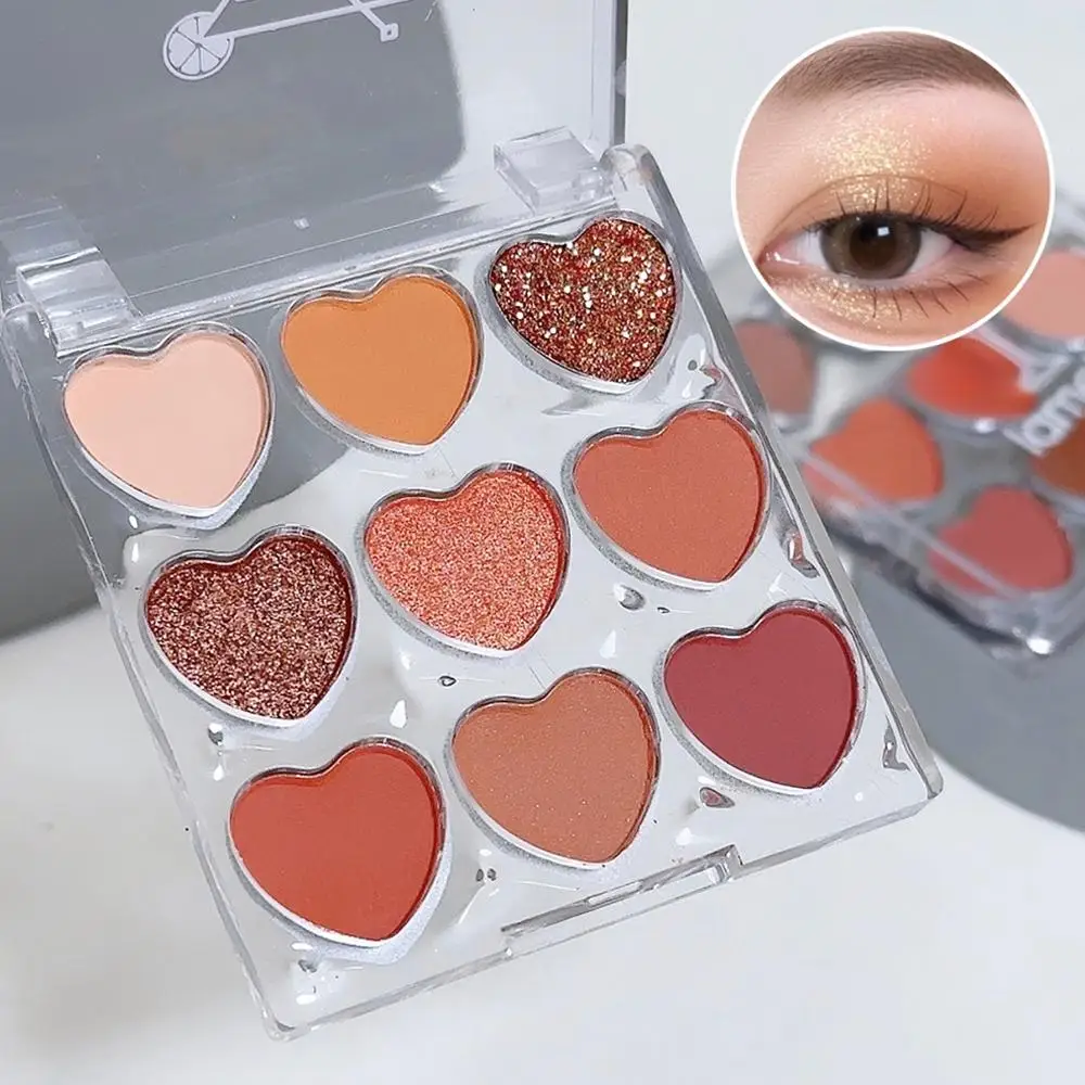 2025 جديد 7 جرام تسعة ألوان الحب عينيه برتقالي بني غرامة ماتي اللؤلؤ لوحة لامع اليقطين بيبلوم الأرض لوحة اييشادو G0F8 #3