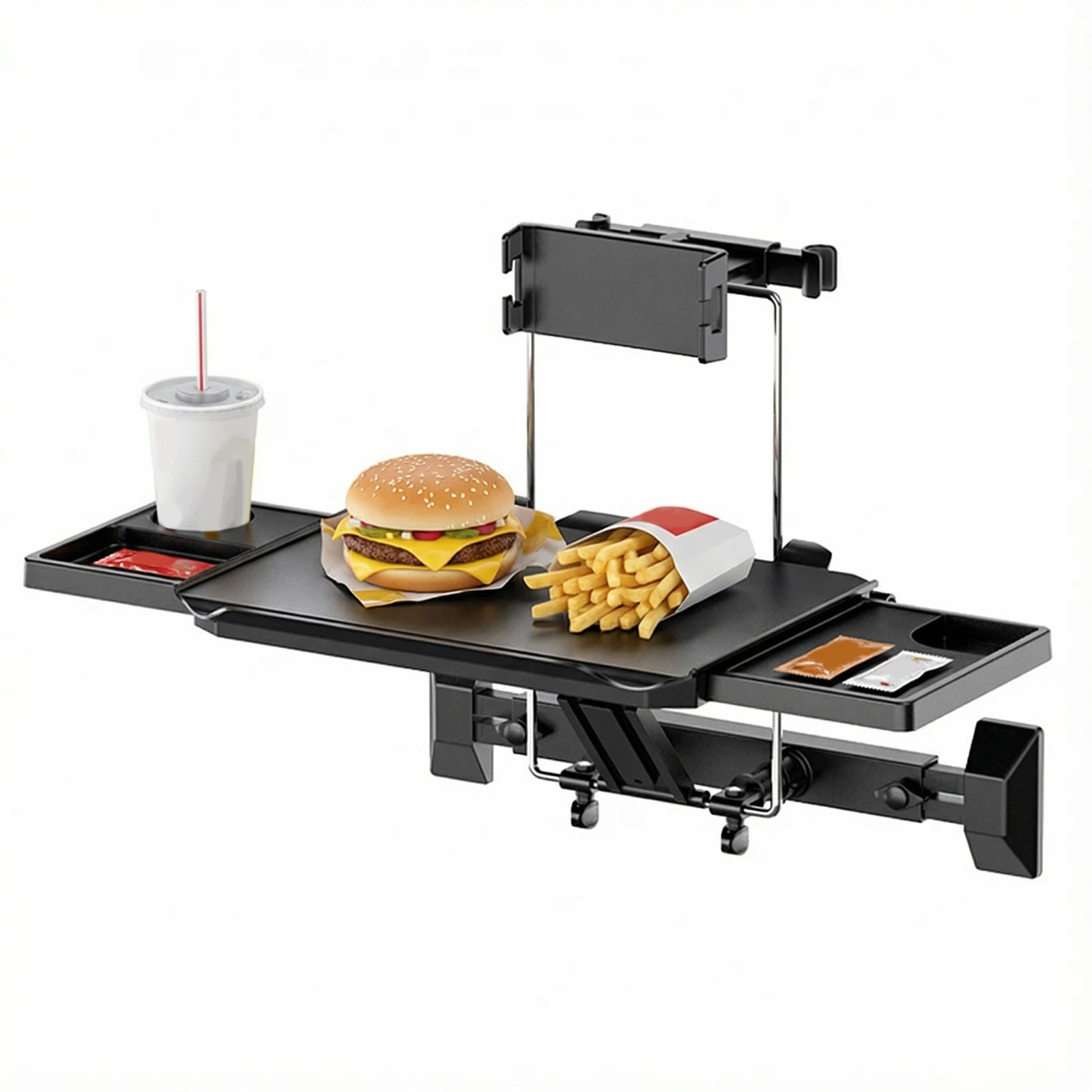 

Регулируемый задний автомобильный столик с держателем для телефона, многофункциональный столик для ноутбука для пассажиров в задних сиденьях, для еды и работы в дороге