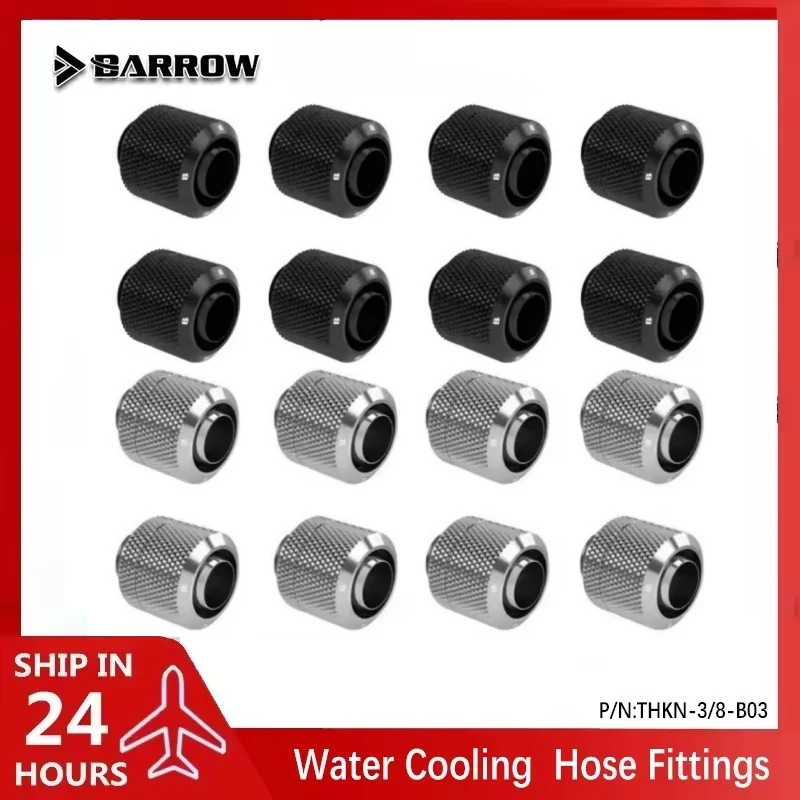 Barrow 10X13mm 10X16mm Hose Pipe Fitting, Hand Tighten Quick-Connected Watercooling Connector For PVC Silicone PE Soft Pipe