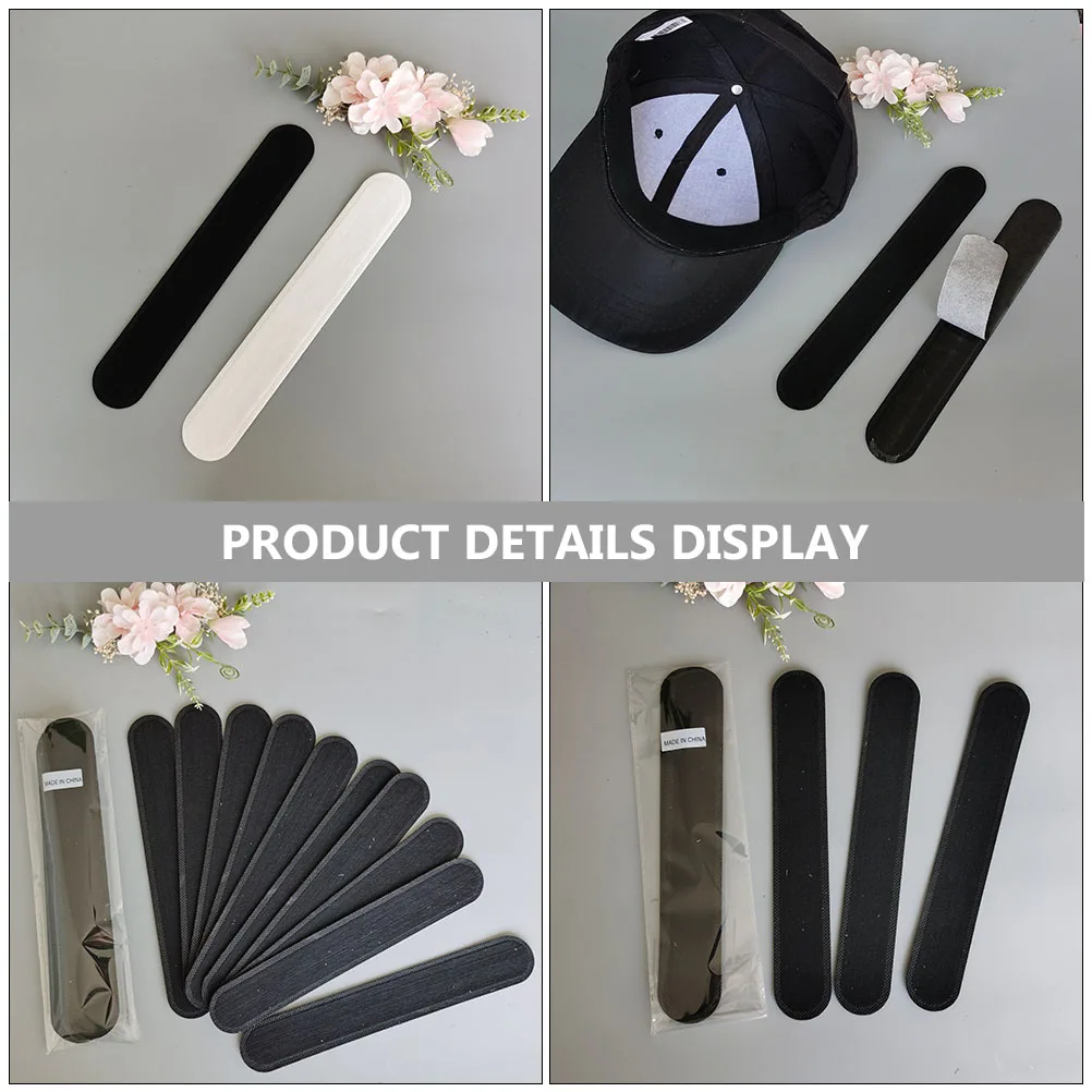 

30pcs Hat Cushion Pads Breathable Absorbent Stick-on Liner Outdoor Travel Lightweight Disposable Sweatbands for Sports Caps
