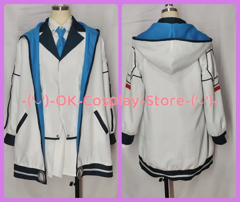 Ushio Noa Cosplay Kostuum Spel Blauw Archief Cosplay Dress Jk Suit Capuchon Shirt Rokken Halloween Feestuniformen Op Maat Gemaakt