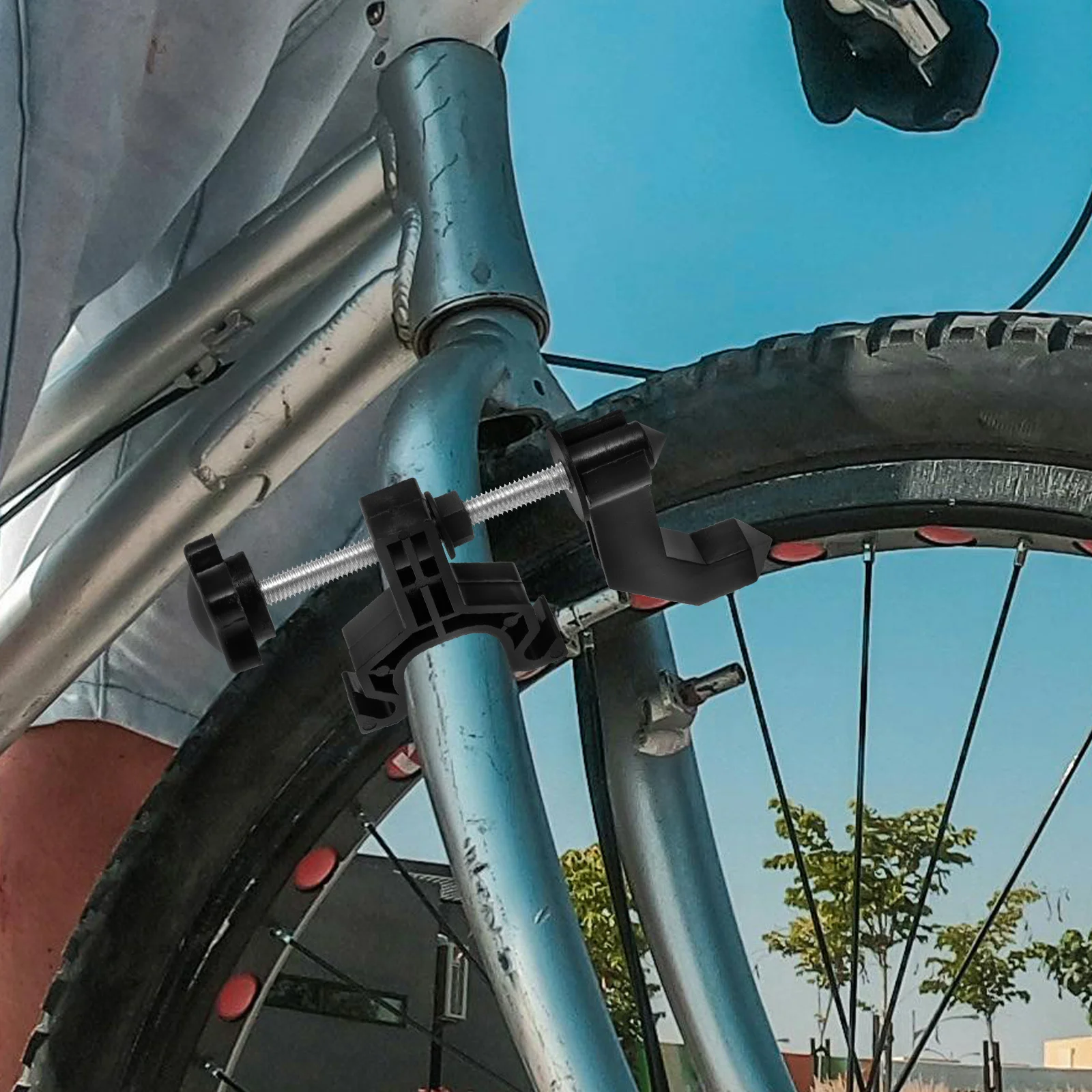 

1Set Bike Truing Stand Durable Portable Wheel Holder for Road Mountain Bike Repair Bicycle Rim Truing Tool Bicycle Wheel Holder