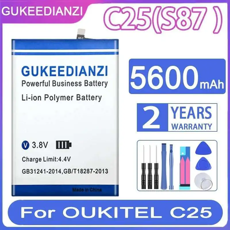 

C25 S87 Mobile Phone Battery 5600Mah For Oukitel High-Capacity