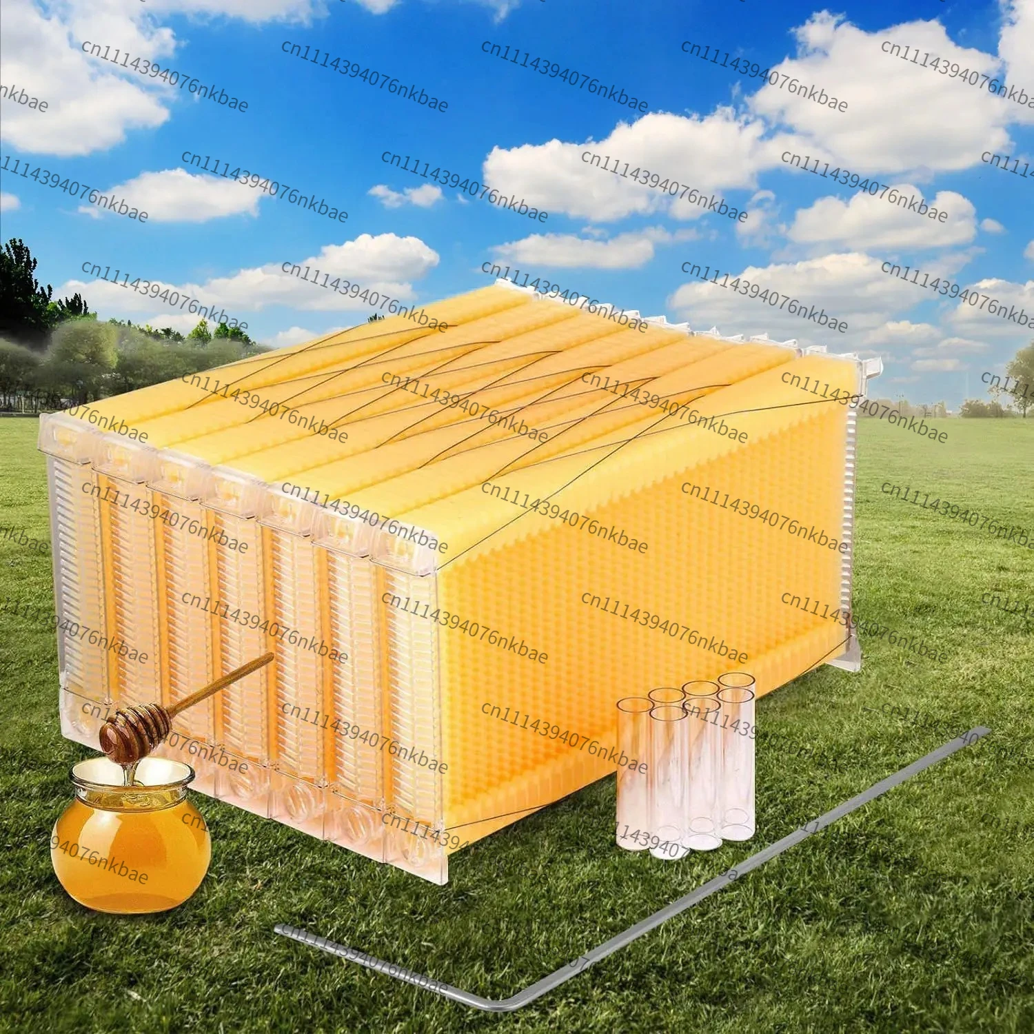 `Automatic Honey Flow Beehive Frame Plastic Self‑Flowing Bee Spleen Beekeeping Tool Hive Foundation`