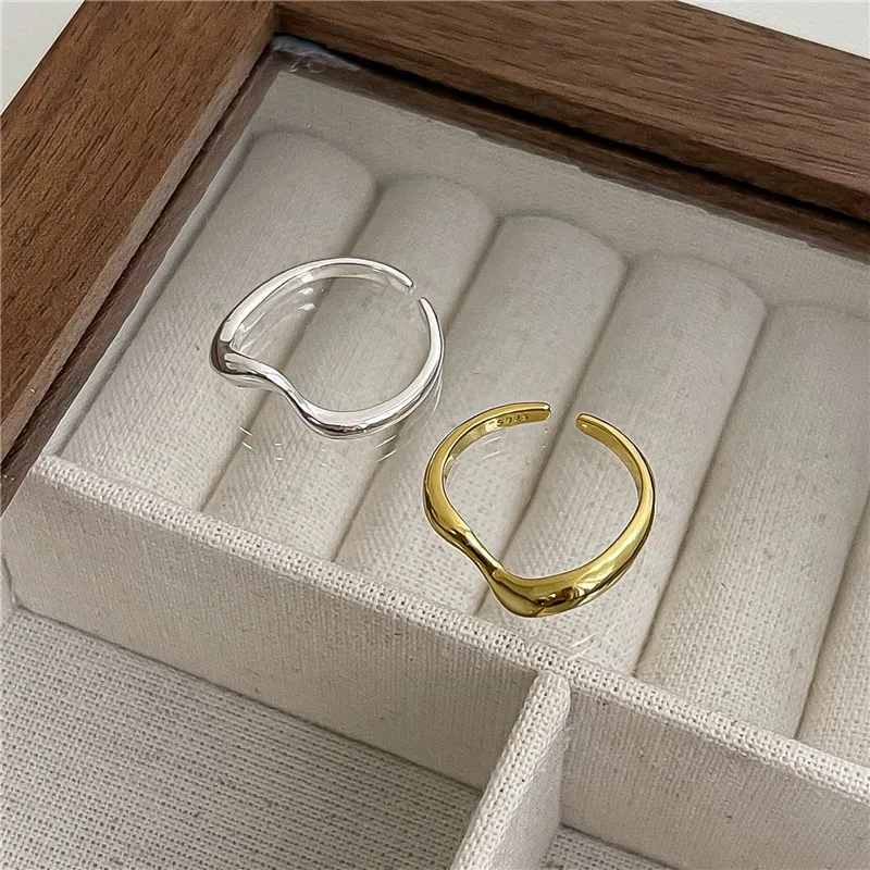 Mode Twee-Tones Goud Zilver Afneembare Lagen Vingerband Ring Twee-Wear Vrouwen Cocktail Party Ring Heren Ring Accessoires Juweel