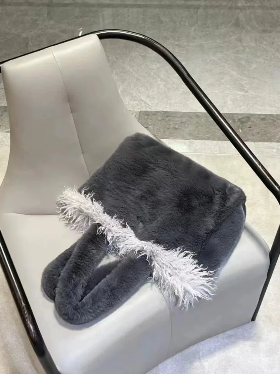 Новая женская меховая сумка-тоут 2025, осень и зима — большая вместительная сумка для мамы, плюшевая сумка на одно плечо и ручная сумка