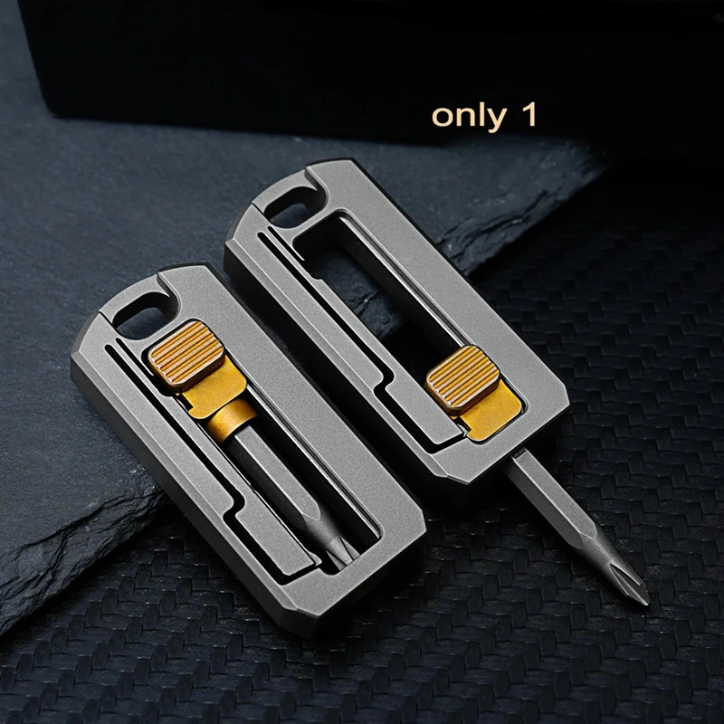 ABUL-Titanium Alloy Screwdriver Magnetic Small Maintenance Combination Multifunctional Portable Outdoor EDC Tools