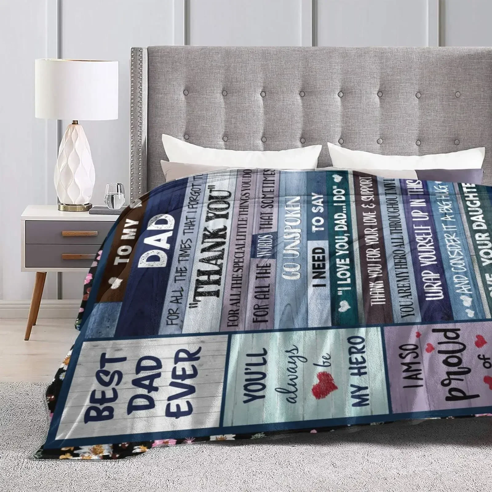 Daughter\'s Christmas and Birthday Gift Blanket for Dad thin blanket  picnic blanket  grinch  blankets for beds  blanket