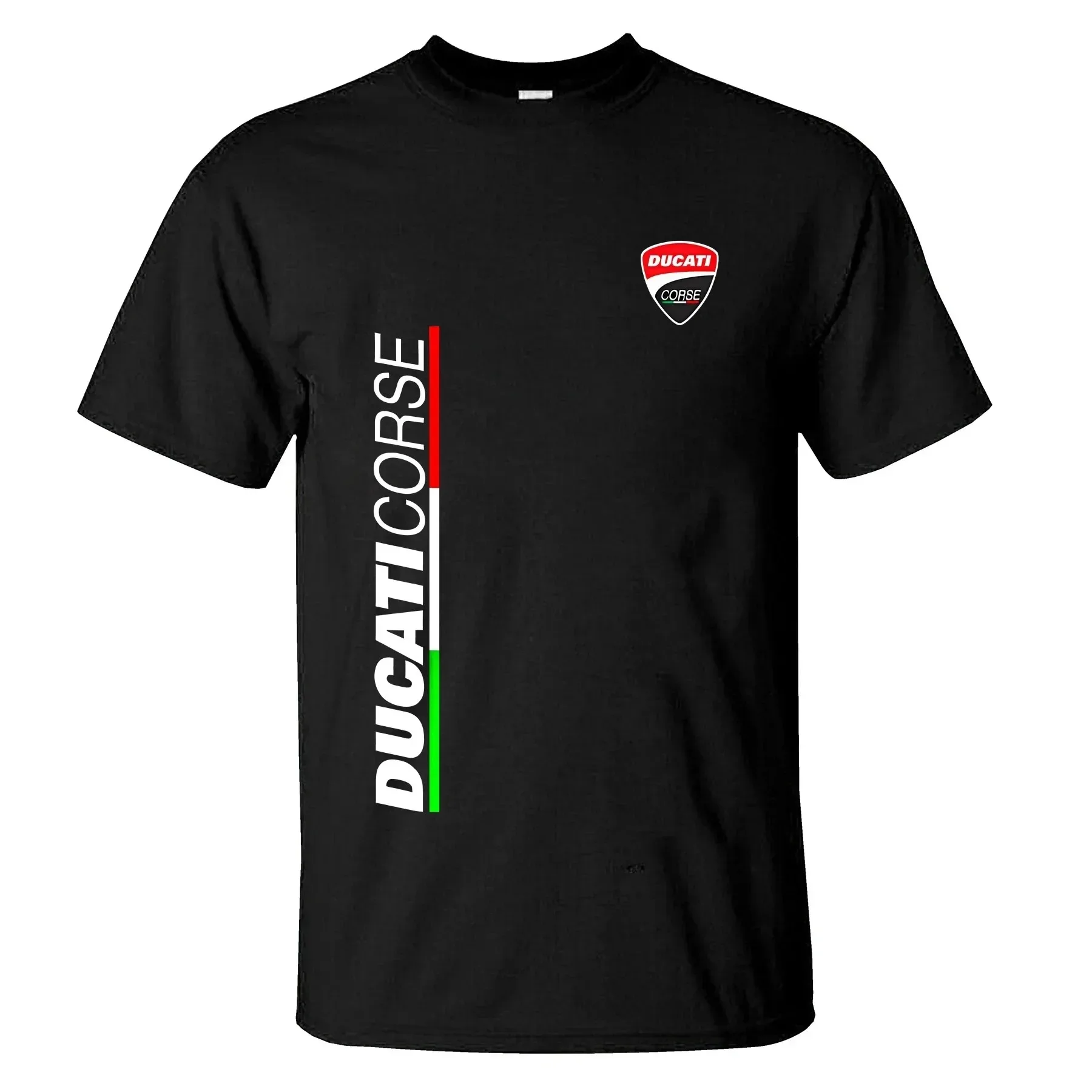 Neues Sommer-Motorrad-Trendmarke Luxuriöses Retro-Freizeit-T-Shirt für Paare, lockeres Kurzarm-Shirt, schweres Herren-T-Shirt