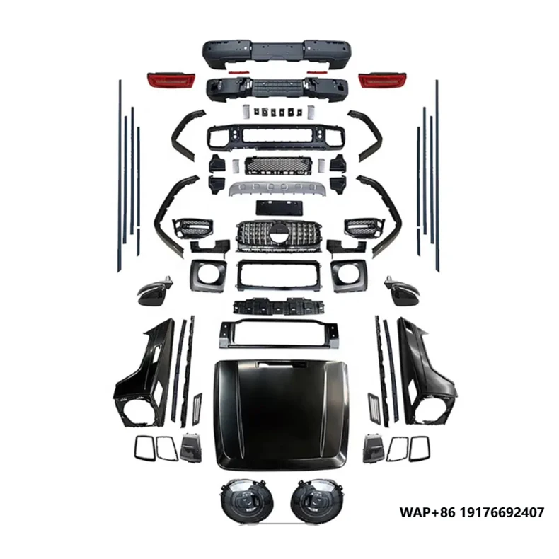 

Body Kit Car Bumper for Mercedes Benz G Class W463 G63 G65 to W464 Amg Front Rear Bumper With Grille Hood Side Skirt Lamps