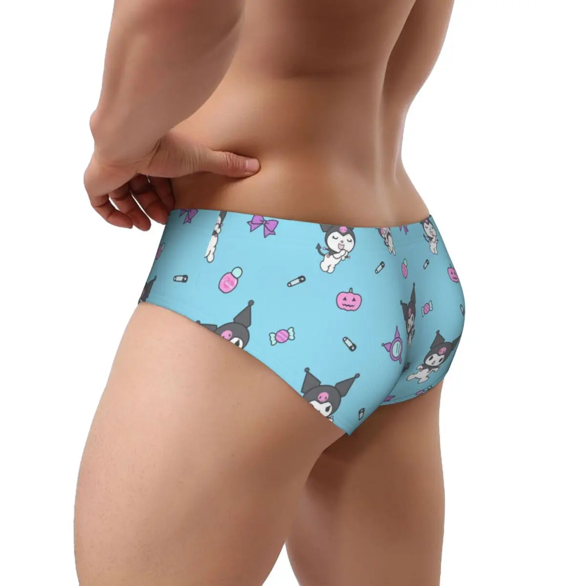 Custom Mens Anime Cartoon Kawaii Kuromi Panties Underwear Male Soft Briefs Underpants