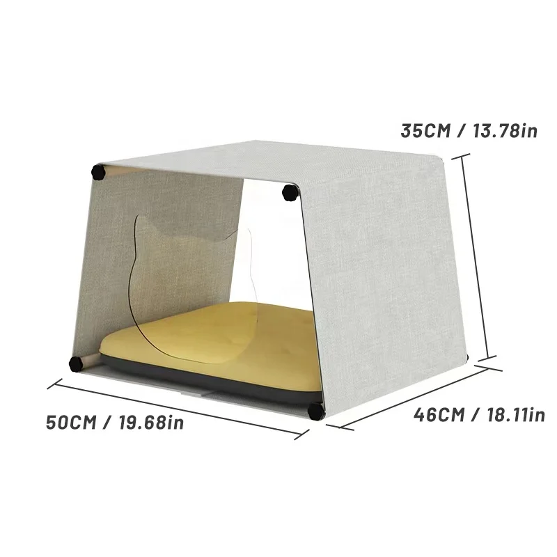 

Factory Wholesale Indoor Outdoor Wooden Pet Nest Cat House With Acrylic