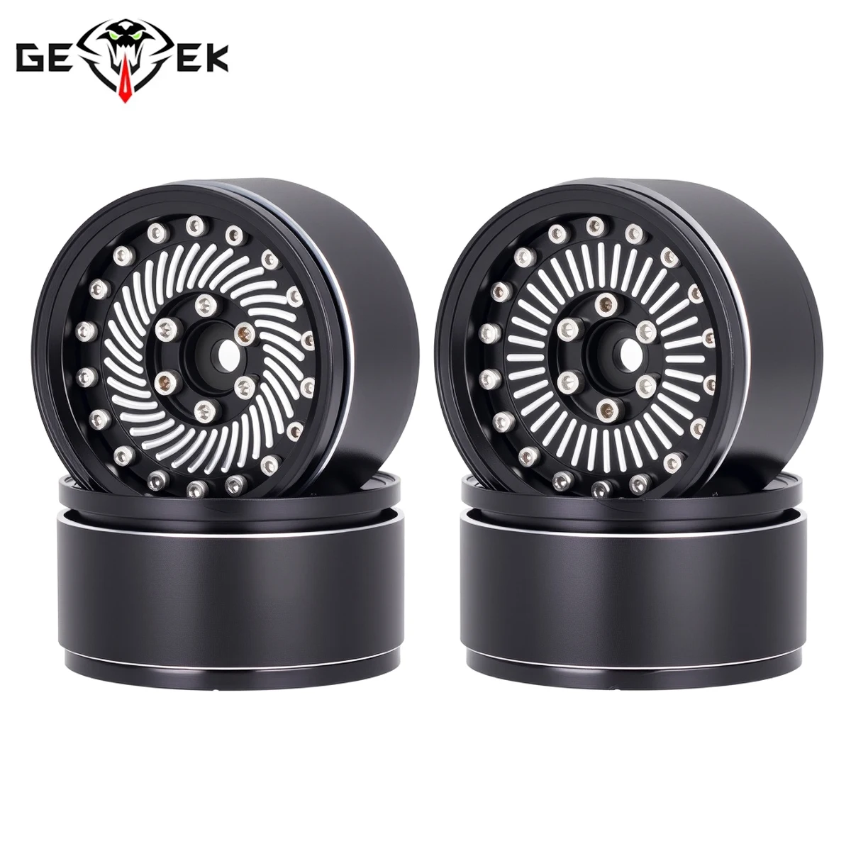 

CNC Aluminum 1.9 Inch Beadlock Wheel Hub Rim for 1/10 RC Crawler Car Axial SCX10 90046 TRX4 TRX6 D90 Redcat Gen8 Upgrade Parts