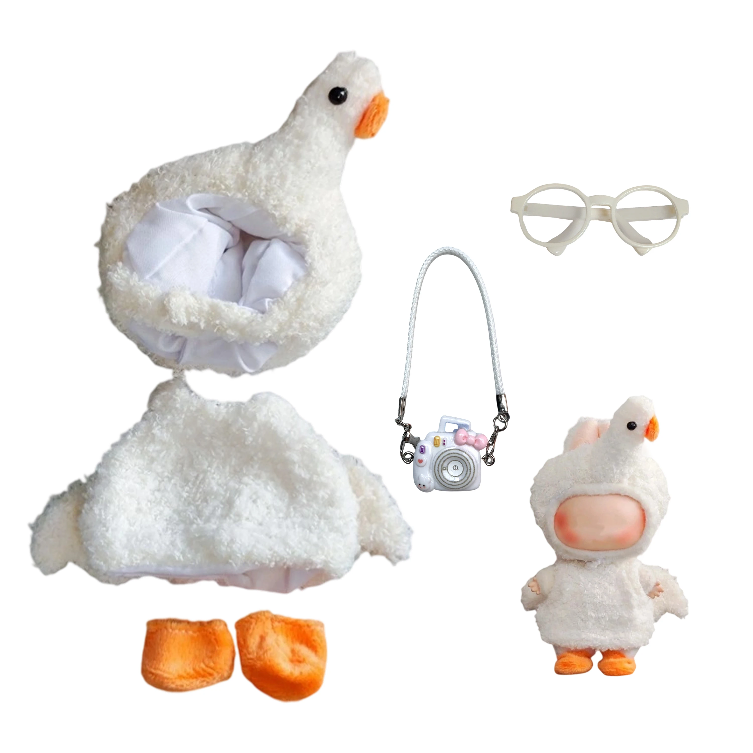 

Doll Clothes for 17cm Labubu Doll Toy Cute Mini Plush Doll's Clothes Outfit Accessories Suit Jumpsuit Dress Fans Children Gift