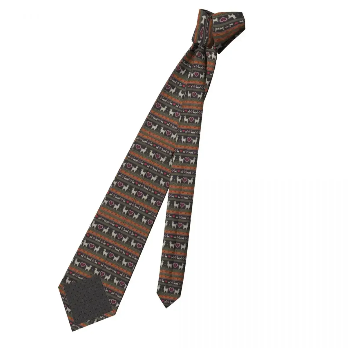 Corbata con estampado de Alpaca de Llama para adultos, corbatas de cuello para fiesta de Cosplay, accesorios Retro informales, corbata de cuello personalizada de calidad