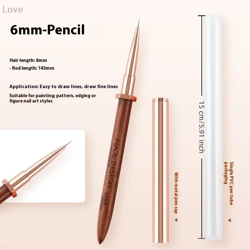 [L&amp;P] サンダルウッドネイルアートブラシ ペンラックデザイン ペイントネイルデザインペン ディテールブラシ 描画ツール マニキュアペン
