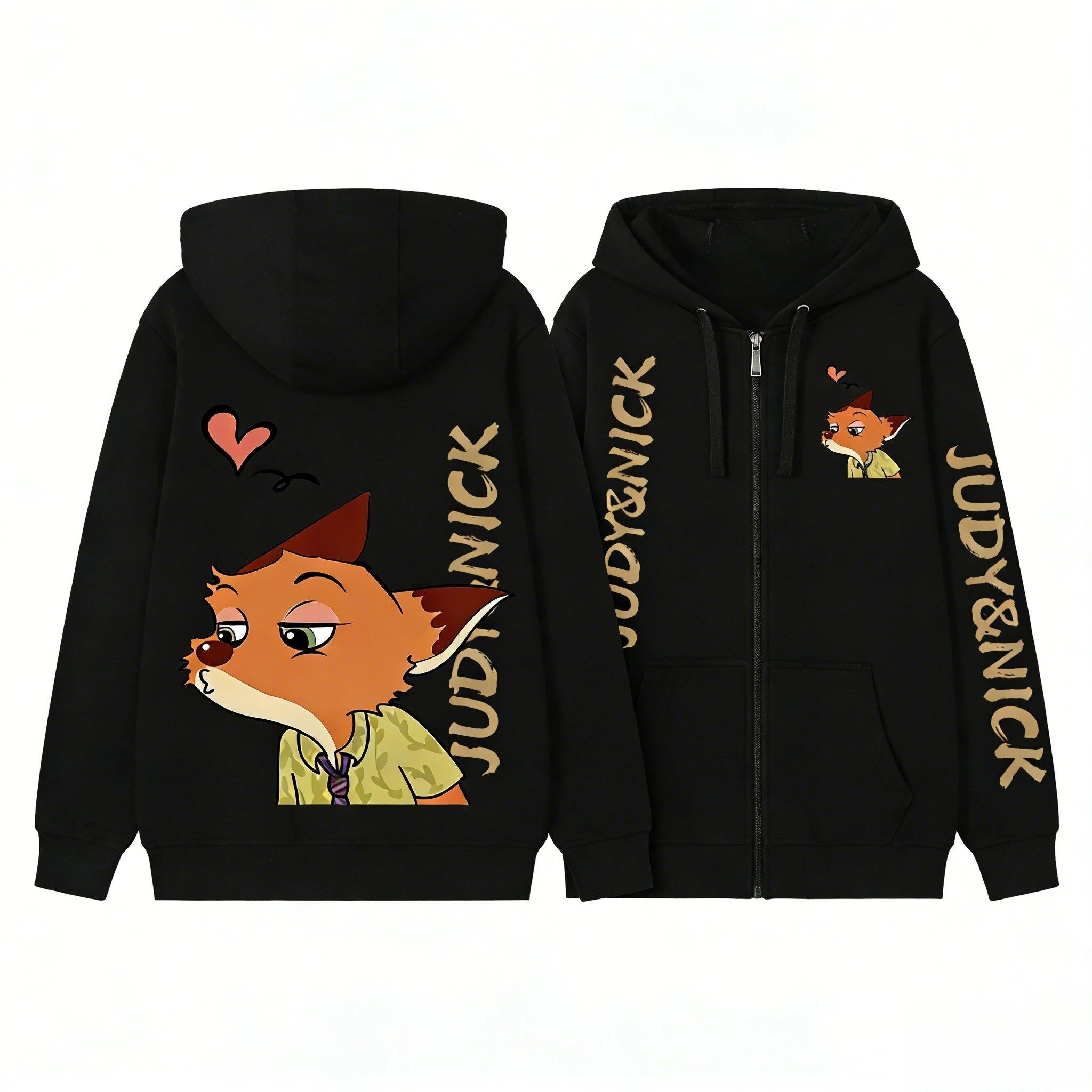 ズートピアジュディニック漫画パーカー男性女性ジップアップスウェットシャツプリントカジュアルストリートウェア 2026 秋冬アニメコスプレジャケット