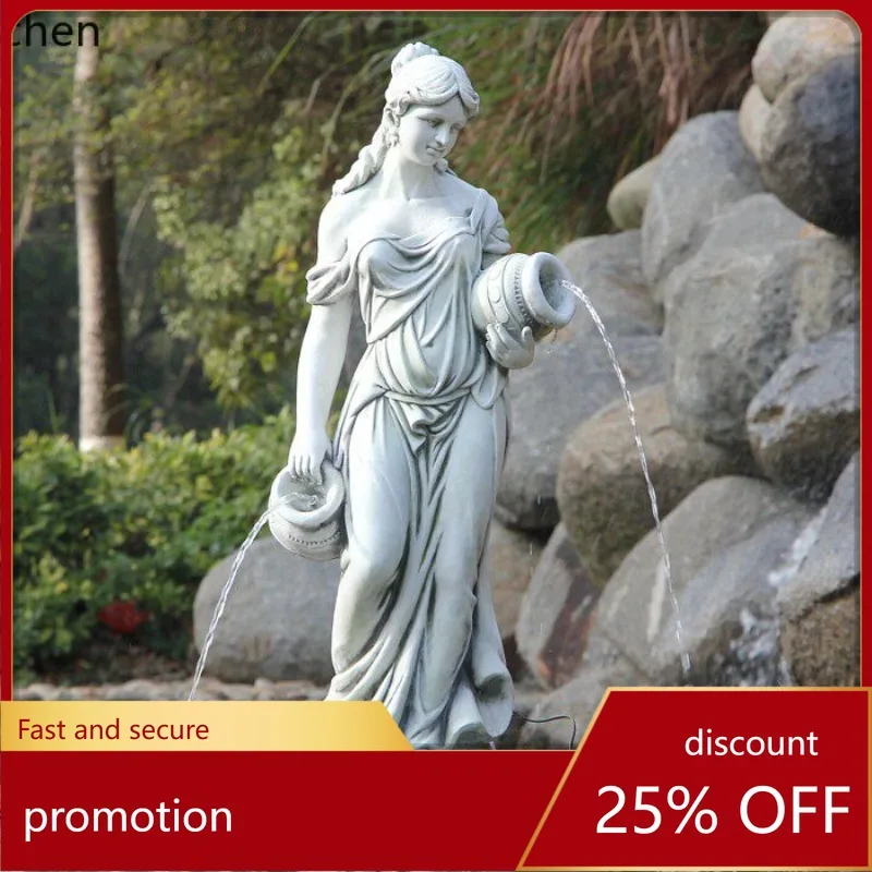 YFY  large fountain sculpture - water feature ornament for villa, courtyard, balcony, and garden decoration