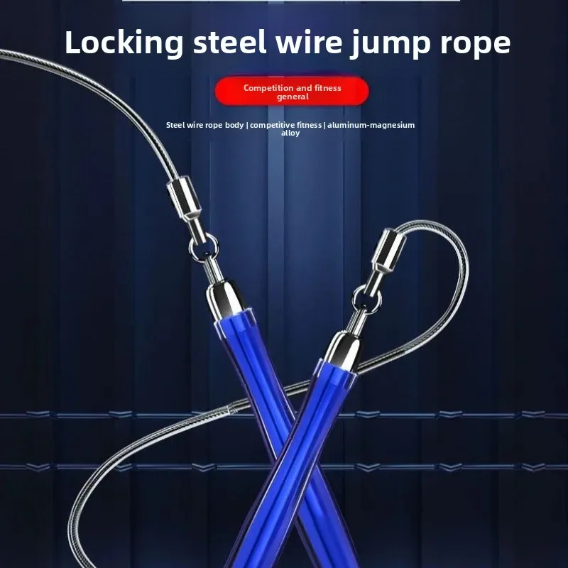 Adult Sports 5mm Thick Steel Wire Skipping Rope Accelerate Double Unders Weight Loss Portable Workout Fitness Training Gear