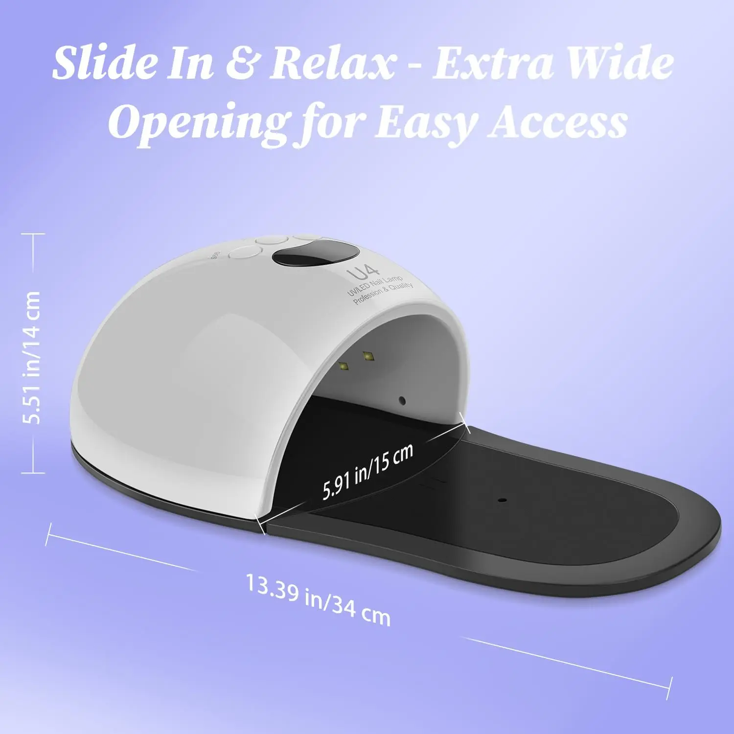 UV LEDネイルランプ 48W 2-in-1、30個のLEDと3つのタイマー付き、ジェルネイル乾燥用