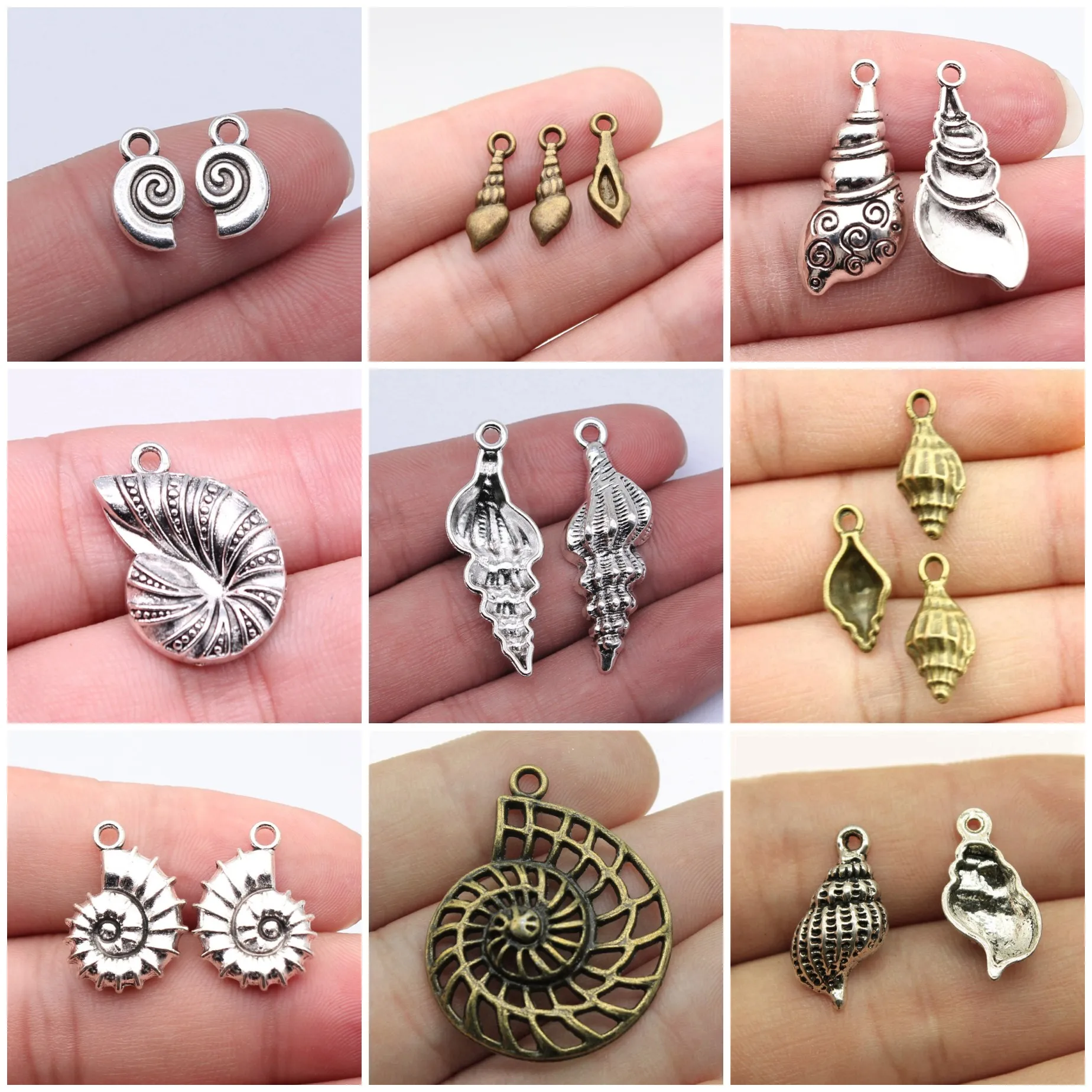 Conch Seashell Charms Pendant Beach Bohemian Charms For DIY Bracelet Necklace Jewelry Making Supplies Wholesale