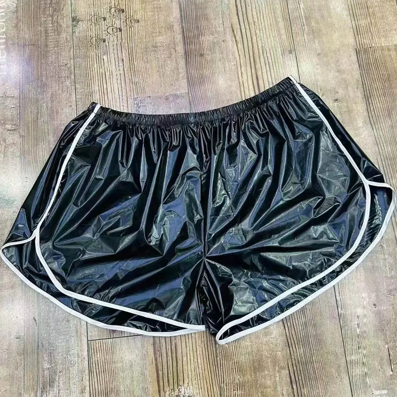 

Полупрозрачные пластиковые шорты-боксеры из ПВХ больших размеров с закругленными краями, свободные мягкие гладкие герметичные подгузники, трусики для сексуальной пары