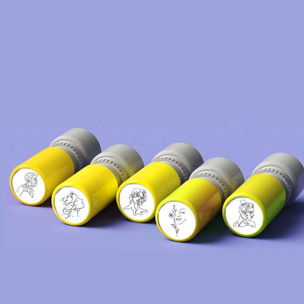 Abstract portrait seal artistic behavior utopian abstract line draft pattern black sketch sketch black mark