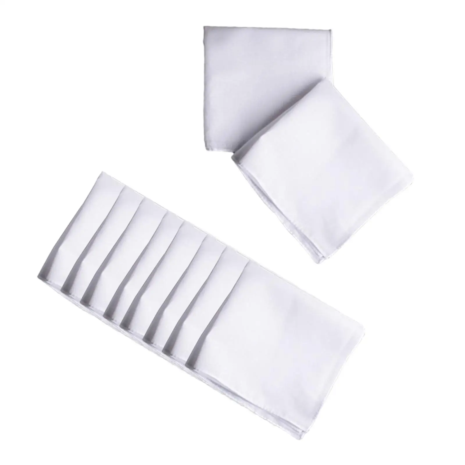Fazzoletti in cotone bianco Set sfuso Fazzoletti morbidi e semplici per uomo Donna Abito da taschino in tinta unita per matrimoni Artigianato fai-da-te
