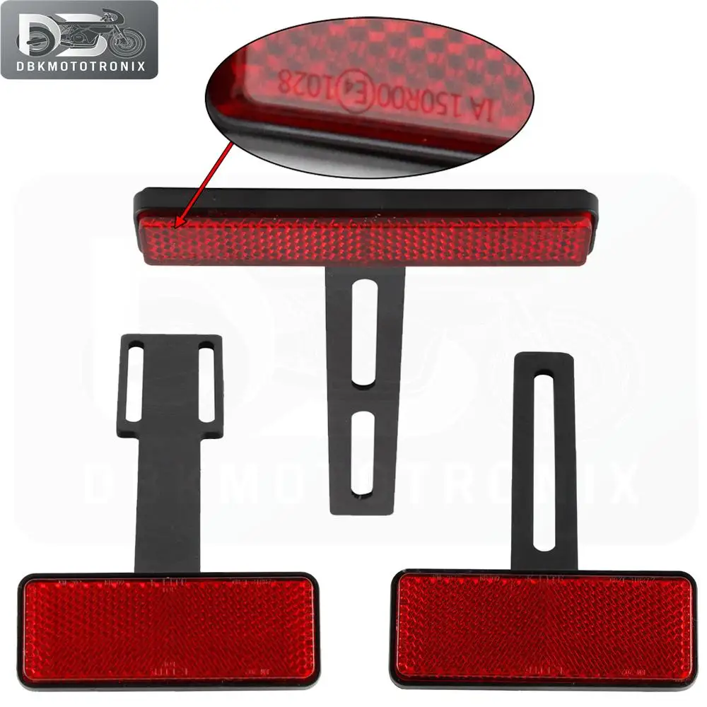 For Honda For Harley For Yamaha For KTM For Kawasaki Universal Cat's Eyes Motorcycle Rear Reflector T-Holder Oval Reflector