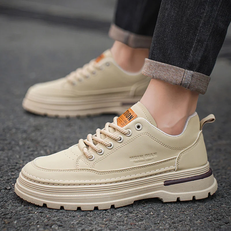 

Мужская обувь на платформе, модная повседневная обувь для пустыни, модная универсальная нескользящая спортивная новая удобная походная обувь, рабочие ботинки Bota Masculina