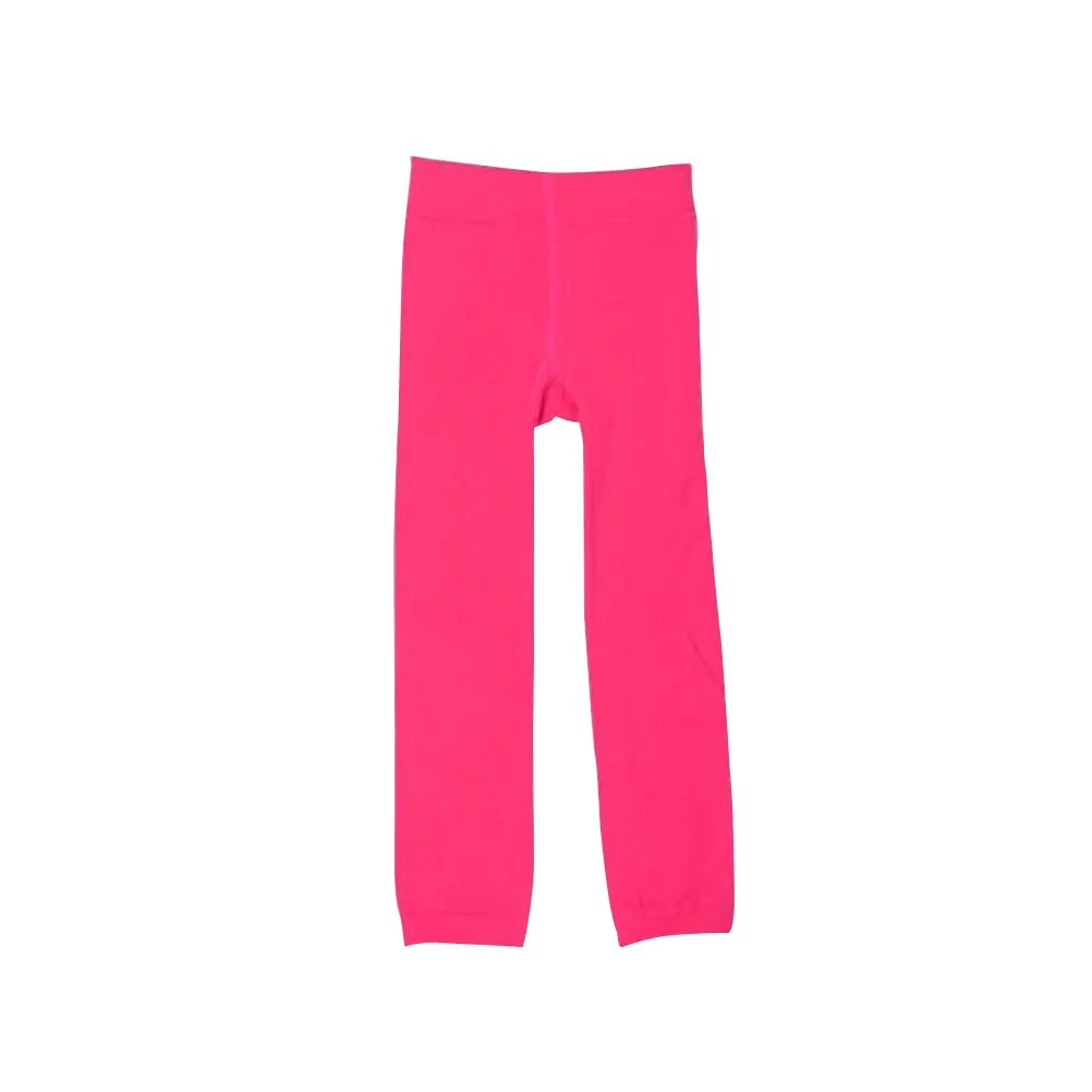Girls Winter Warm Thick Lined Tights Rose Red Elastic Stretchy Leggings for 5-7 Years Kids Cold Weather Wear Under Dresses