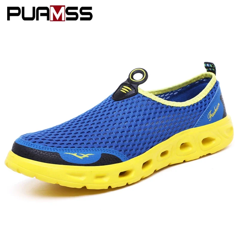 2023 Men Aqua Shoes Outdoor Breathable Beach Shoes Lightweight Quick-drying Wading Shoes Sport Water Camping Sneakers Shoes