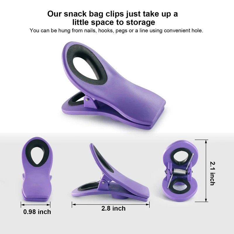 Food Bag Clips,Magnetic Clips, Magnet Clips, Chip Clips Bag Clips Food Clips, Clips For Fridge(4Pcs)