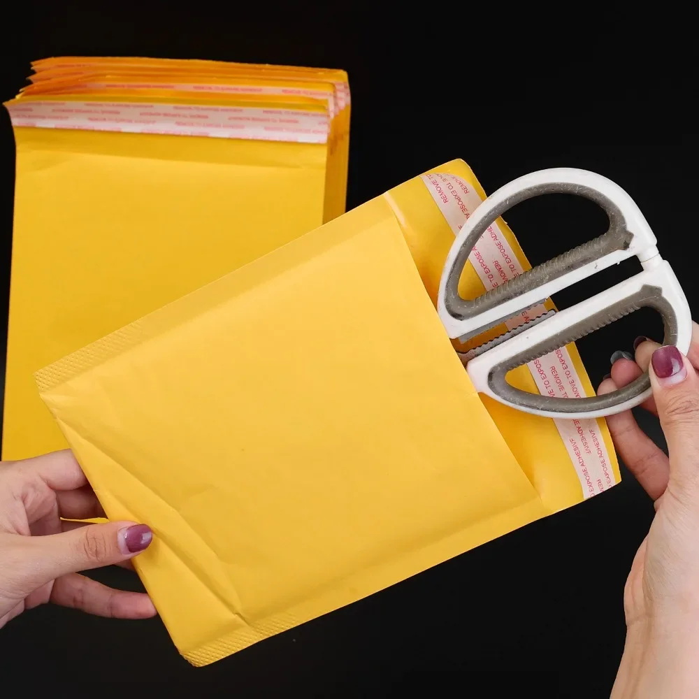 10-50Pack Kraft Paper Bubble Envelopes Bags Waterproof Bubble Mailing Envelope Different Size Mailers Seal Adhesive Shipping Bag