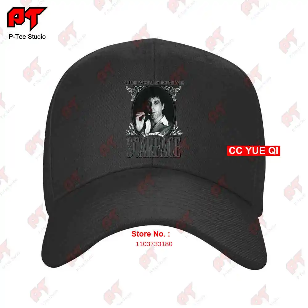 Scarface Tony Montana Dollar Face World Is Mine Baseball Caps Truck Cap G5RB