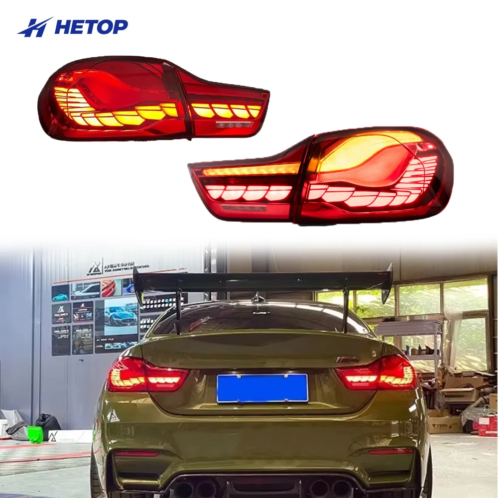 

Задние LED-фонари HETOP F32 2013-2021 F33 F36 F82 425i 4 Series M4, Plug and Play, DRL, дизайн «Драконья чешуя», аксессуары для BMW