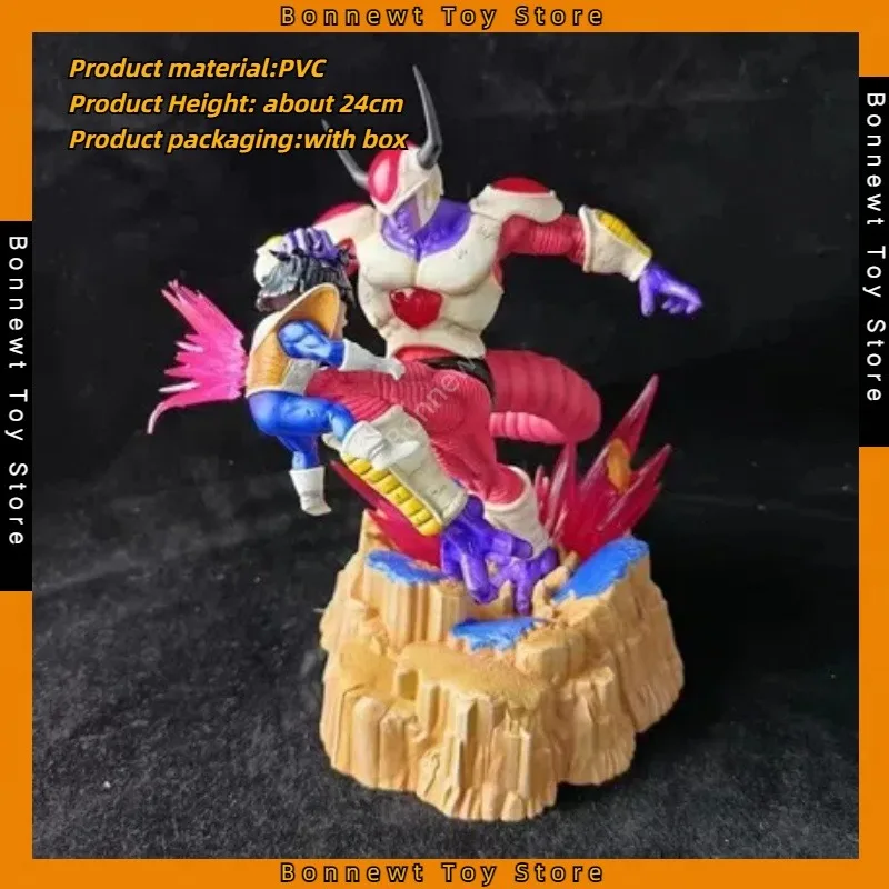 

24cm Saiyan, Son Goku bites Frieza's tail, GK Namek, assembly scene, figure animation, desktop ornament, gift for friends