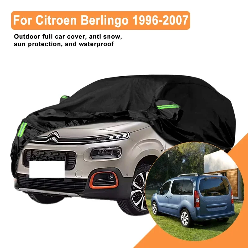 

Full Car Cover for Citroen Berlingo 1996-2007 Outdoor Use - Waterproof Snowproof Sunshade, Winter & Summer Auto Protection