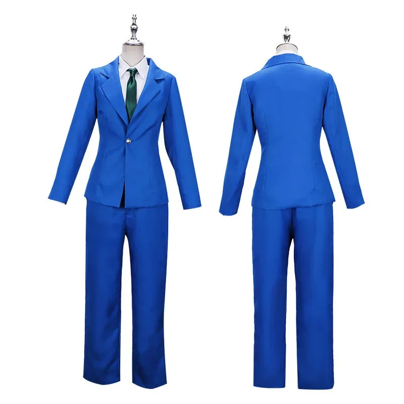 

2025 yiyi New Arrival Anime Conan Kudou Shinichi Mouri Ran Blue Coat Pants Skirt Shirt Unisex Adult Kids Halloween Party Cosplay