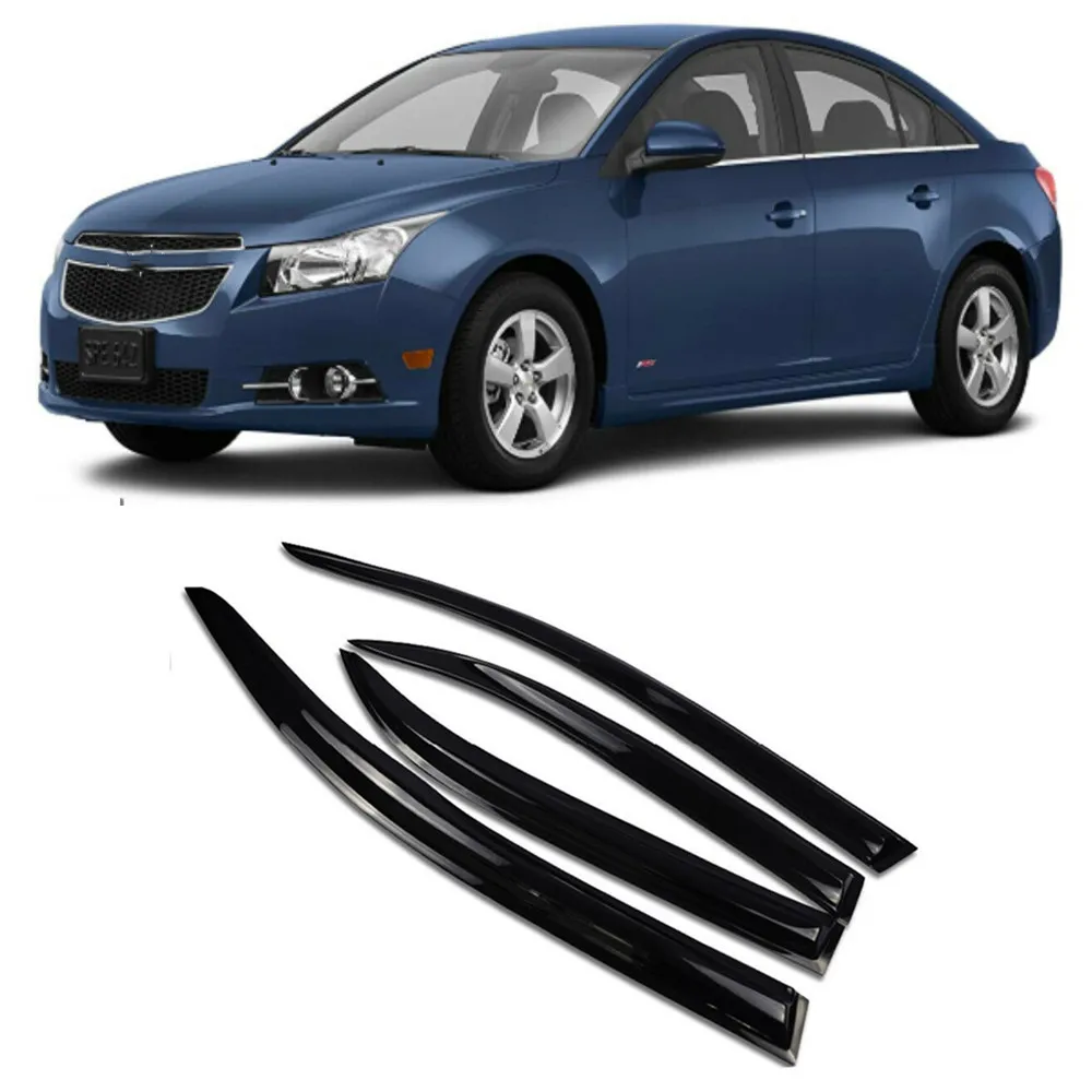 For Chevy Chevrolet Cruze Sedan 2009-2016 Car Accessories Window Visor Rain Sun Guard Wind Deflector Weathershield Moulding Trim