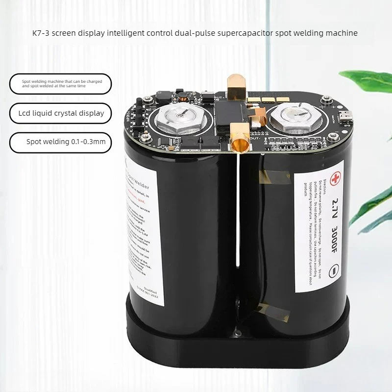 K7-3 Screen Intelligent Control Capacitor Spot Welder Double Pulse High Power for 18650 Lithium Battery 5V2A Welding Equipment