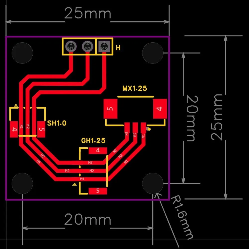 4‑in‑1 Adapter Board 3‑Channel SH1.0‑3P GH1.25 MX1.25 Female To 2.54mm Pin Header Breakout Board Signal Converter for Motor Wire