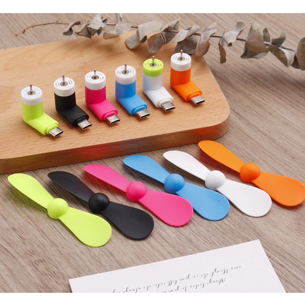 

6 Pcs Telephone Small Fan of Mobile Power Supply Mini Handheld Cooling Smartphone