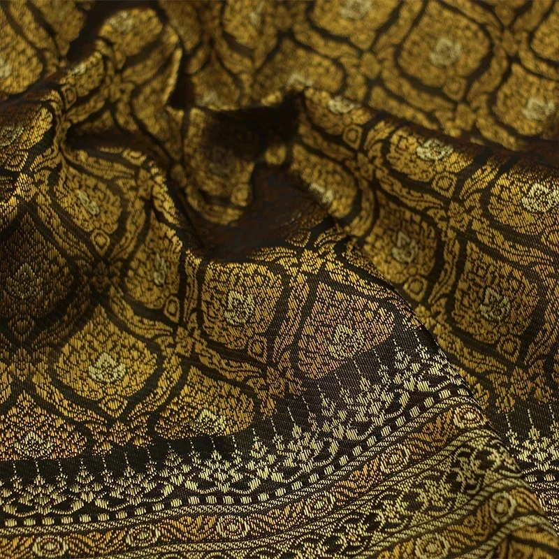 

Traditional Dai Thai Brocade Weaving Fabric for Diy Skirt Dress Sewing Southeast Asian Style Ethnic Costume Material